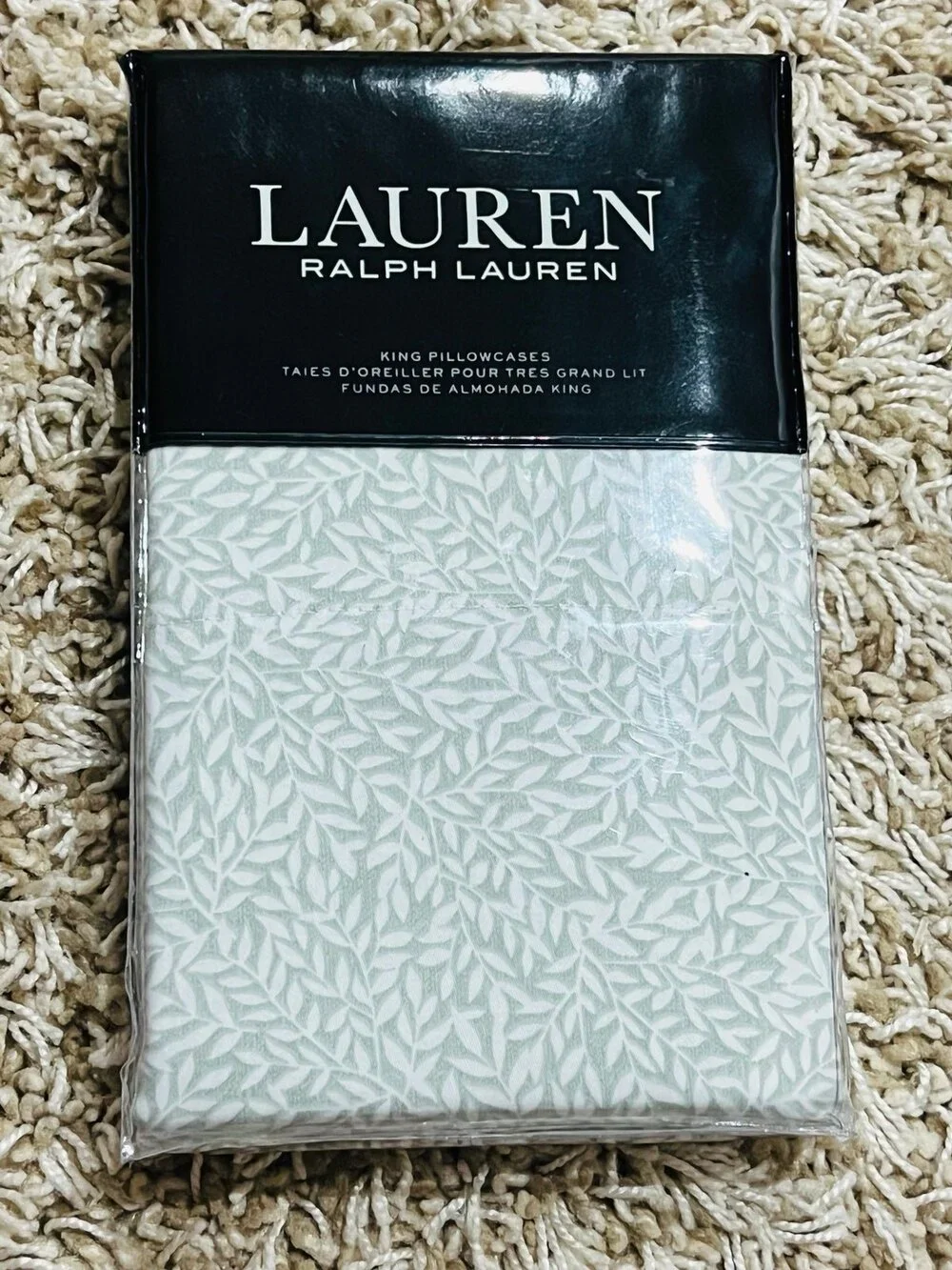 NWT❤️LAUREN RALPH LAUREN King Size Pillowcase Pair